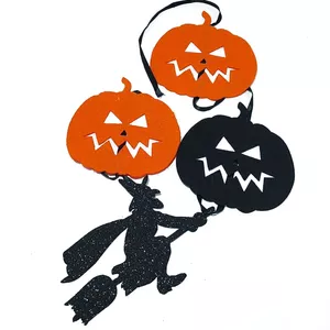آویز تزیینی مدل هالووین طرح کدو و جادوگر