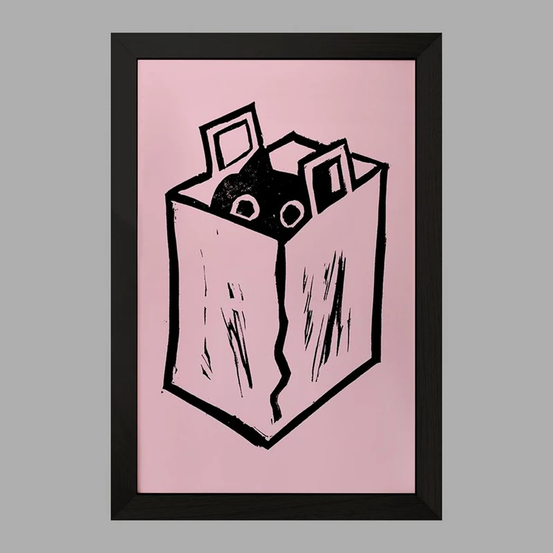 تابلو خندالو مدل گربه بامزه کد 8556