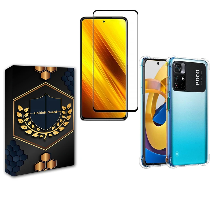 کاور گلدن گارد مدل کپسولی مناسب برای گوشی موبایل شیائومی Poco X4 Pro 5G/X4Pro 5G به همراه محافظ صفحه نمایش
