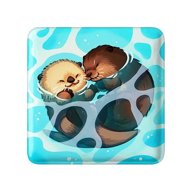 مگنت خندالو طرح سمور آبی حیوانات بامزه  مدل مربعی کد 21058