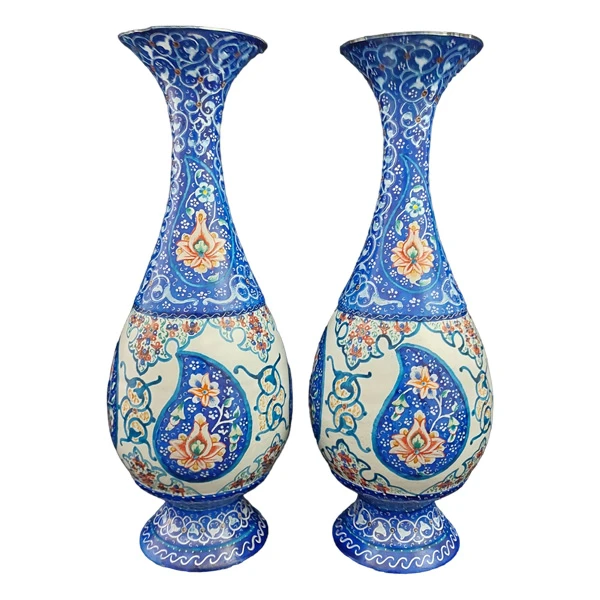 گلدان میناکاری مسی کد G1003 بسته 2 عددی