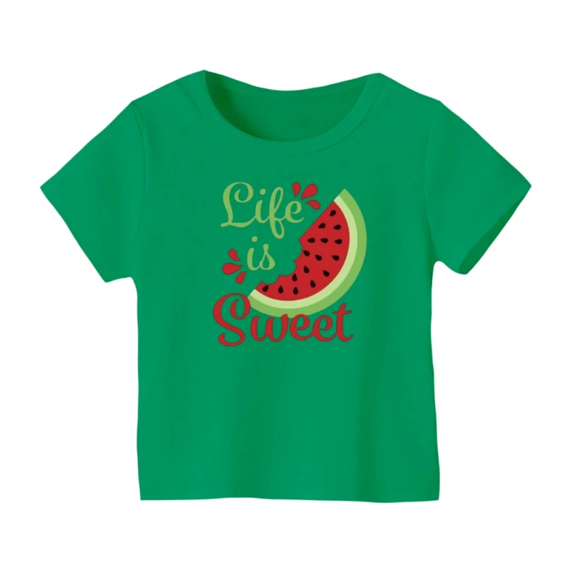 تی شرت آستین کوتاه بچگانه مدل هندوانه یلدایی کد 33