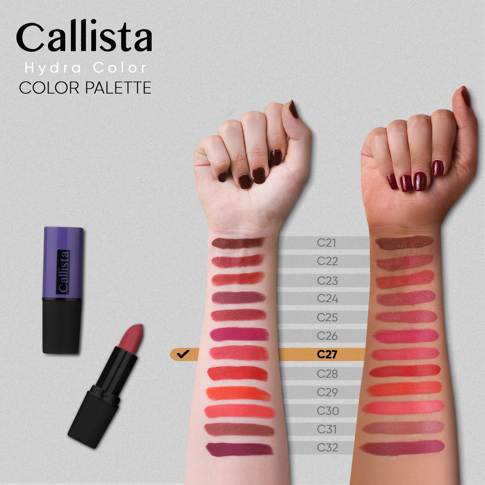 رژ لب جامد کالیستا سری Hydra Color شماره C27 - - 2