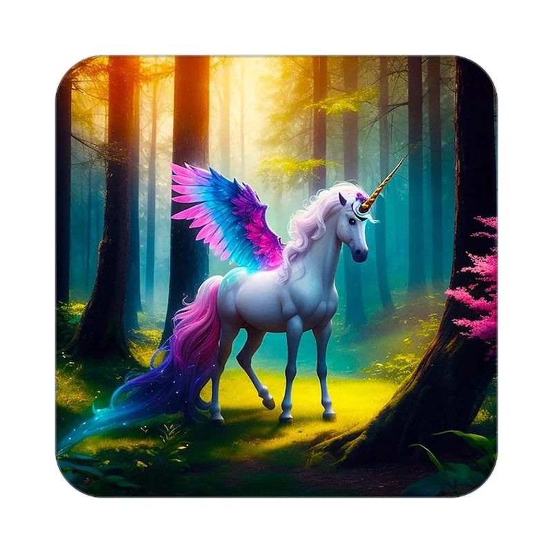 زیر لیوانی کاکتی طرح اسب تک شاخ و یونیکورن مدل mp29345