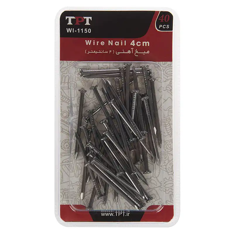 مجموعه 40 عددی میخ آهنی تی پی تی مدل WI-1150