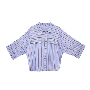 شومیز آستین بلند یقه برگردان زنانه مدل راه 