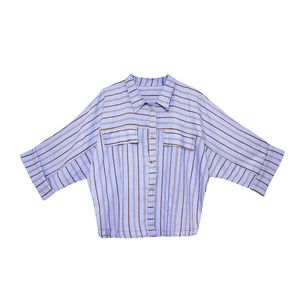 شومیز آستین بلند یقه برگردان زنانه مدل راه 