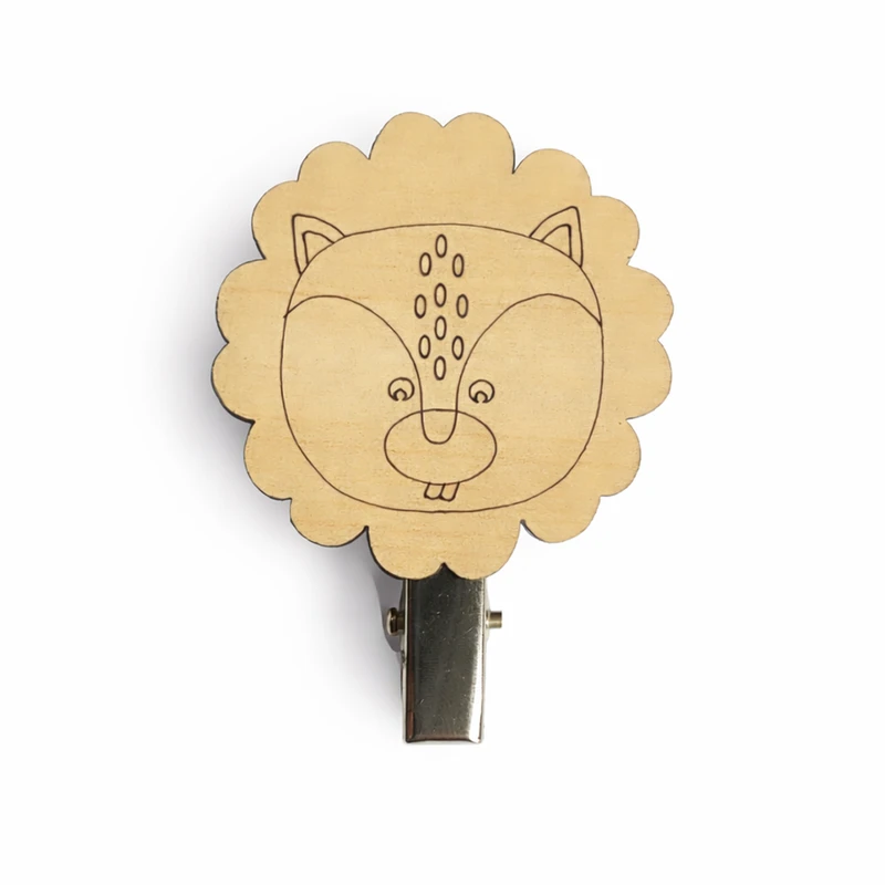 گیره مو زنانه طرح چوبی کد 05