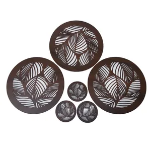 زیربشقابی مدل هاوایی مجموعه 3 عددی به همراه زیر لیوانی