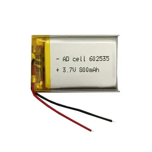 باتری لیتیومی کد 602535 ظرفیت 800 میلی آمپرساعت