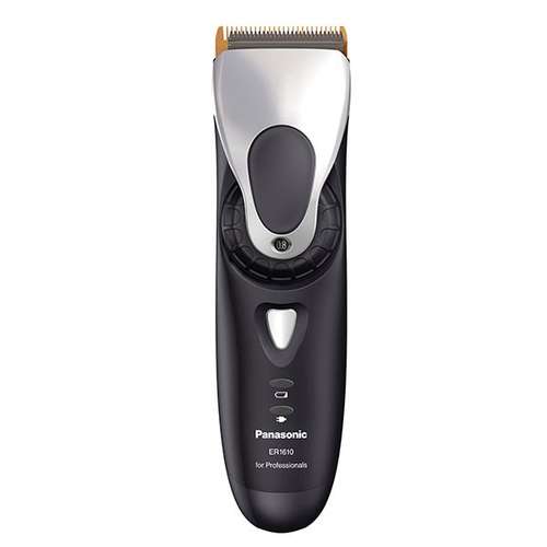 ماشین اصلاح موی سر و صورت تریمر پاناسونیک ER1611، با کلید چرخشی تنظیم طول اصلاح، دارای 2 نشانگر LED و شانه‌های دوطرفه، منبع انرژی برق و باتری، اندازه اصلاح 0.8 تا 2 میلی‌متر، جنس تیغه تیتانیوم، مدت زمان شارژ 60 دقیقه و مدت زمان استفاده پس از شارژ 50 دقیقه