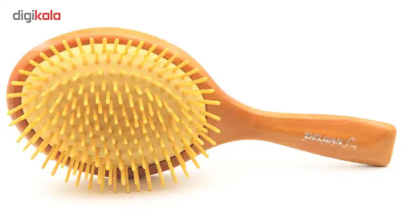 برس چوبی بزرگ حرفه ای دندانه چوبی و فلزی دلگان مدل W01-1400001 بسته 2 عددی