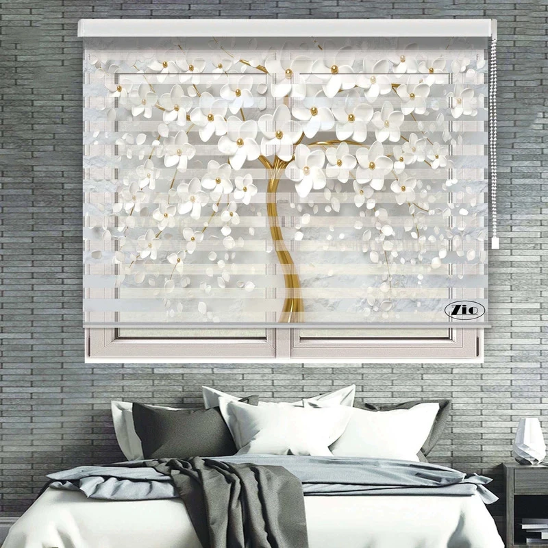 پرده زبرا بازرگانی زیو مدل TD-95 سایز 135x180 سانتی متر