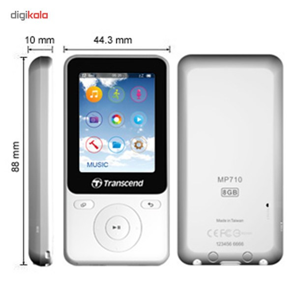 پخش کننده موسیقی ترنسند مدل MP710 - ظرفیت 8 گیگابایت