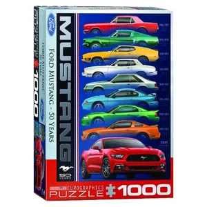 پازل 1000 تکه یوروگرافیکس پازلز مدل Ford Mustang 50 Years كد 60000699