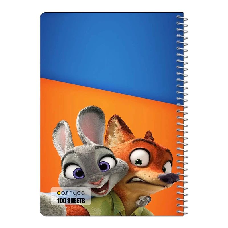 دفتر مشق 100 برگ سیمی کارنیکا طرح زوتوپیا Zootopia کد 86235