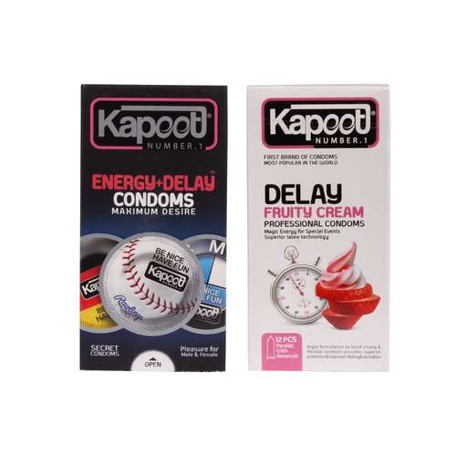 کاندوم کاپوت مدل Energy+Delay بسته 12 عددی به همراه کاندوم کاپوت مدل Delay Fruity بسته 12 عددی