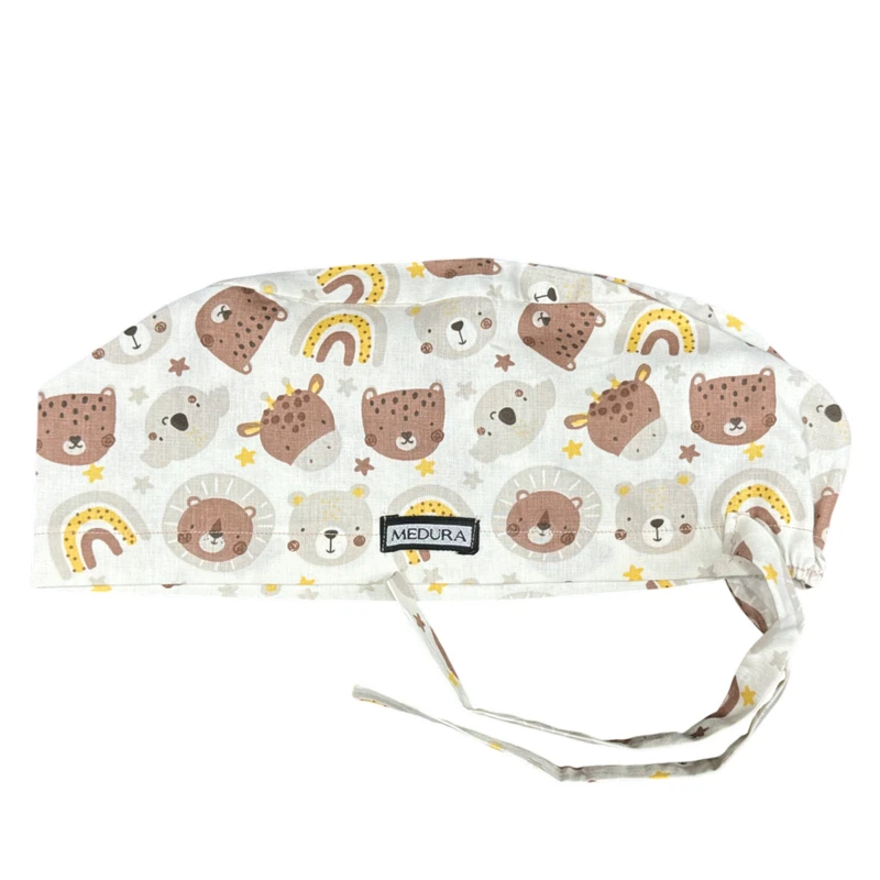 کلاه پزشکی مدورا طرح خرس کد H12