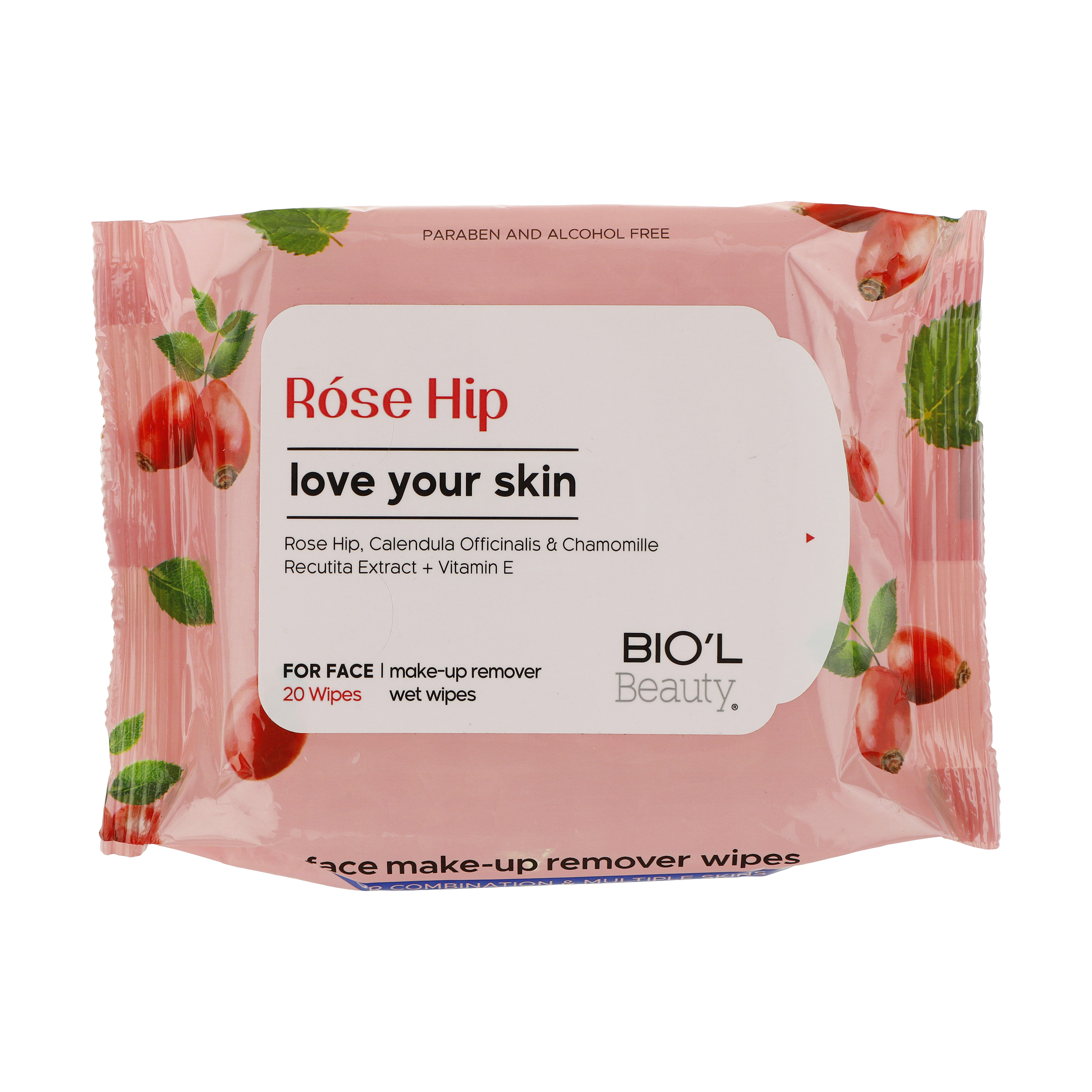 دستمال مرطوب بیول مدل Rose Hip بسته 20 عددی