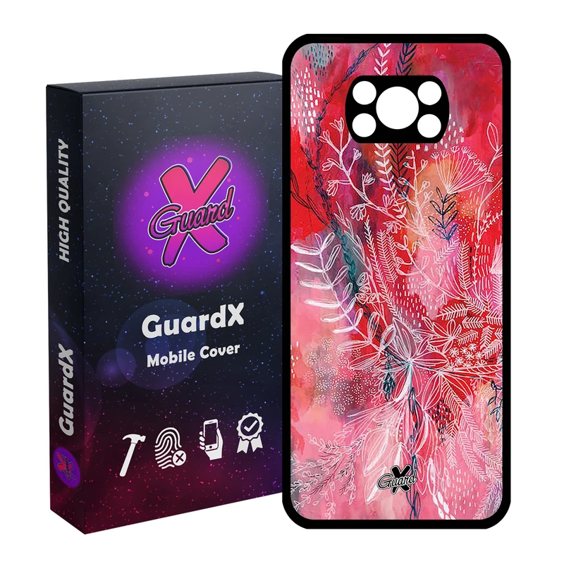 کاور گارد ایکس طرح گل مدل Glass10282 مناسب برای گوشی موبایل شیائومی Poco X3 Pro