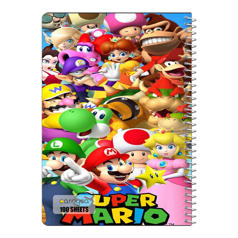 دفتر مشق 100 برگ سیمی کارنیکا طرح ماریو mario کد 18344