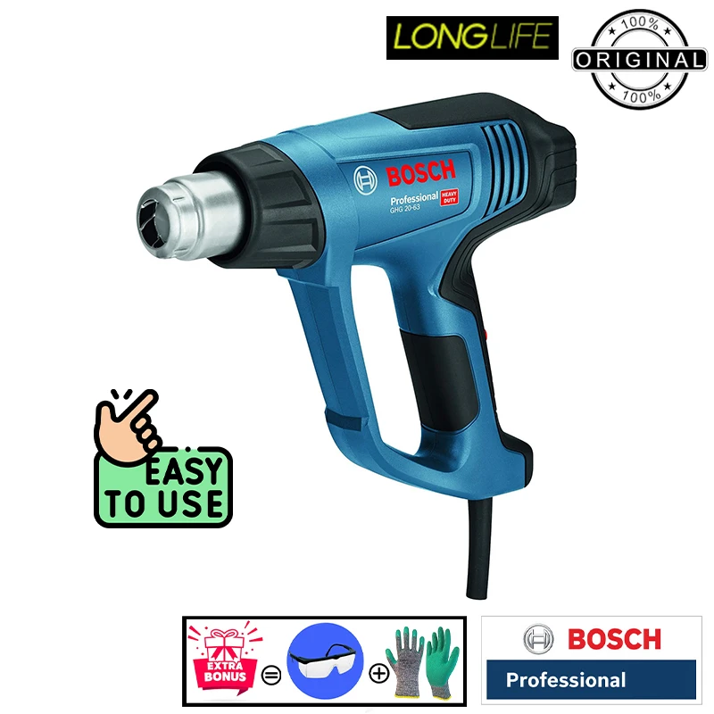 عکس شماره 3 : سشوار صنعتی 2000 وات بوش مدل ghg 20-63 extra