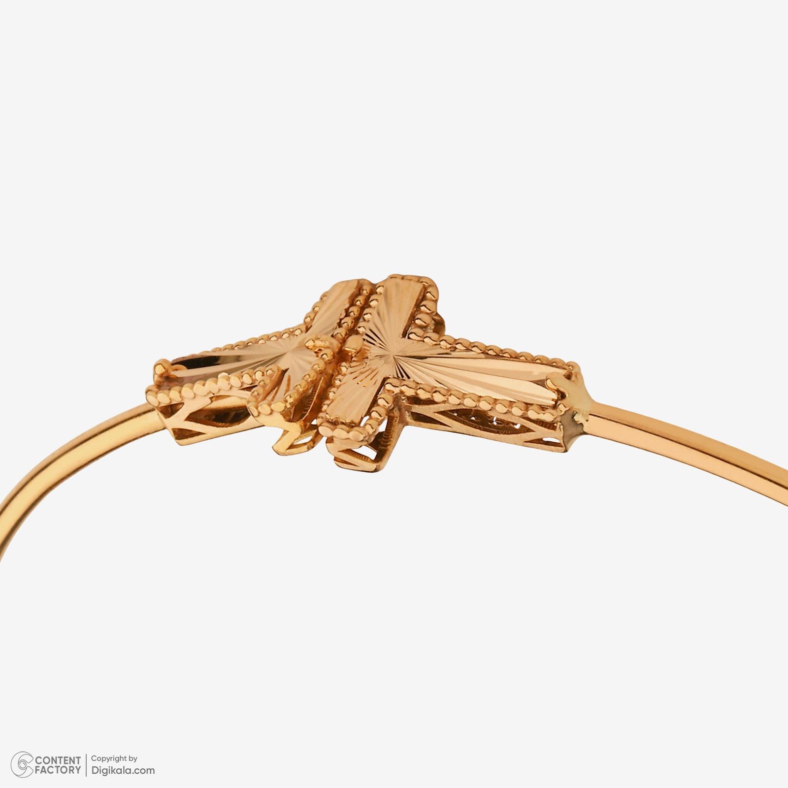 بنگل طلا 18 عیار زنانه حافا گلد مدل تیفانی کد bn006 - - 4