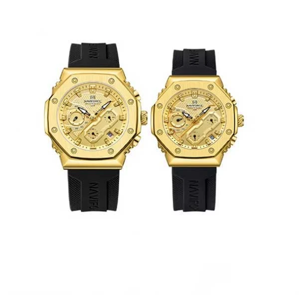 ست ساعت مچی عقربه‌ای زنانه و مردانه نیوی فورس مدل NF8035 RGb