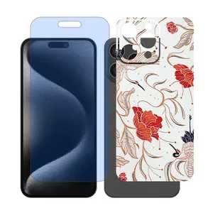 Glass Together model matte anti blue screen protector Suitable for Apple iPhone 16 Pro Max mobile phone with back cover sticker