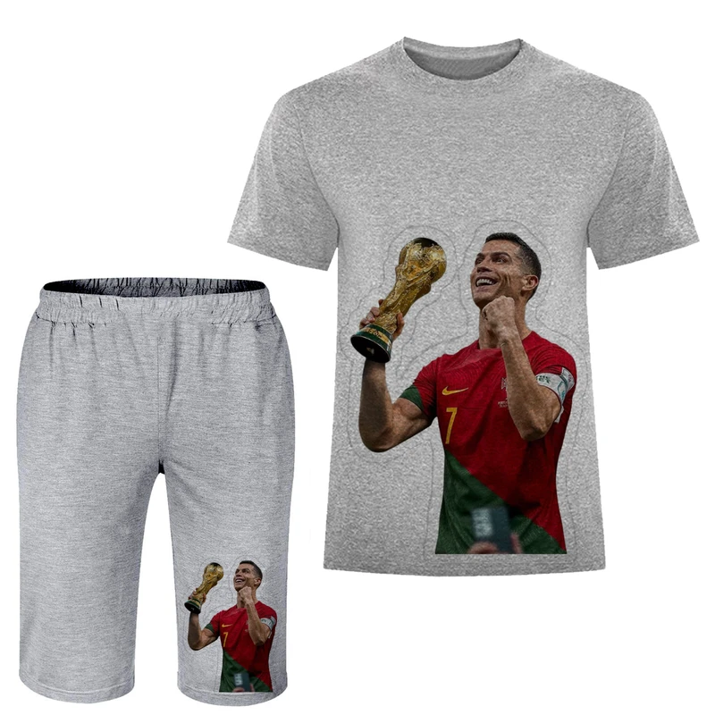 ست تی شرت و شلوارک مردانه مدل رونالدو A250