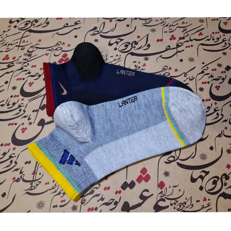 جوراب ساق کوتاه مردانه لنتر کد ZH - 04  مجموعه 4 عددی