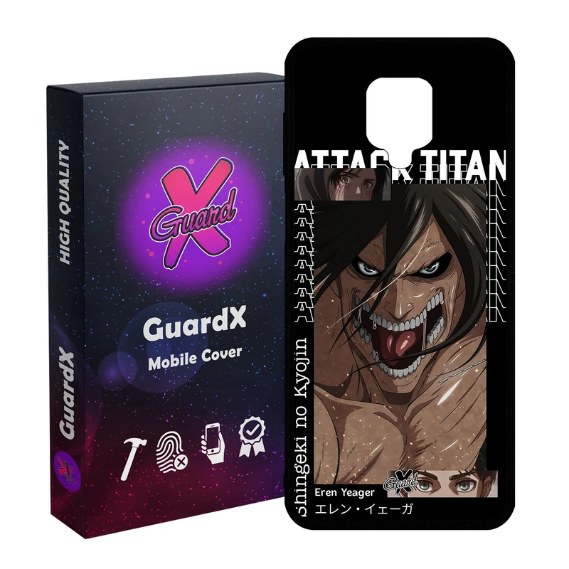 کاور گارد ایکس طرح Attack On Titan Anime انیمه مدل Glass10543 مناسب برای گوشی موبایل شیائومی Redmi Note9 Pro/Note 9 Pro Max/Redmi Note 9S/MI Poco M2 Pro