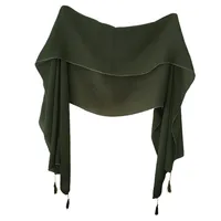 شال زنانه مدل نخی پلیسه منگوله دار