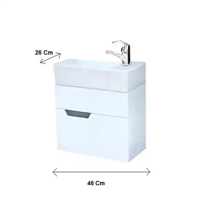 ست کابینت و روشویی آزالیا مدل Andreh02 به همراه آینه و باکس