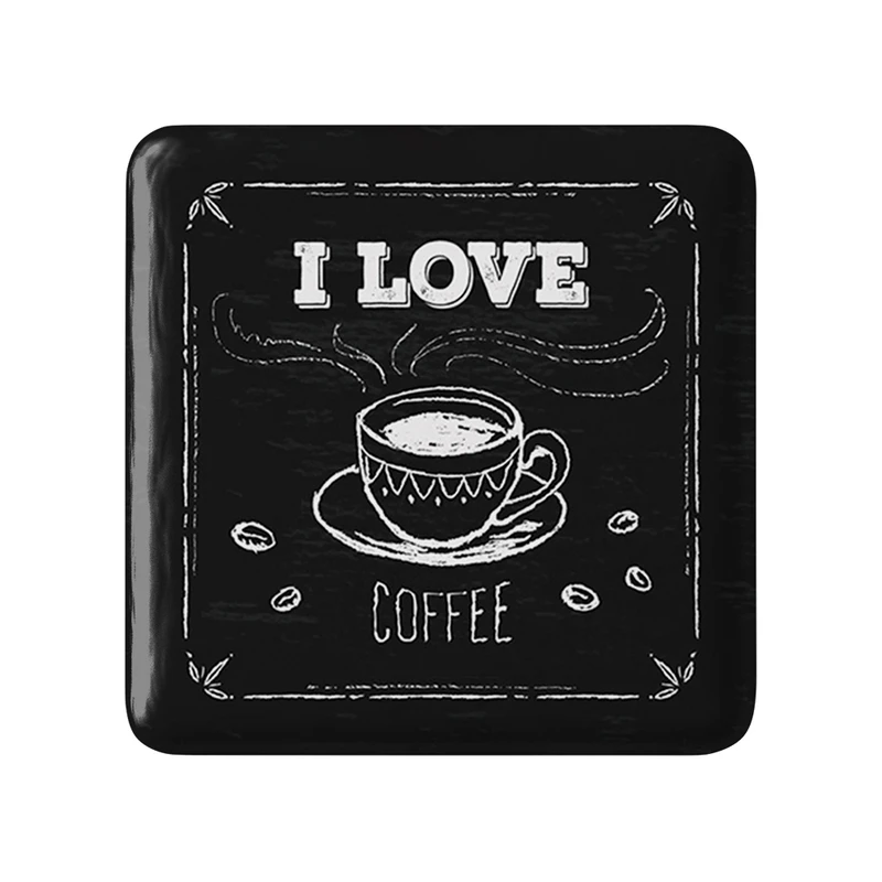 مگنت خندالو طرح قهوه Coffee مدل مربعی کد 21989