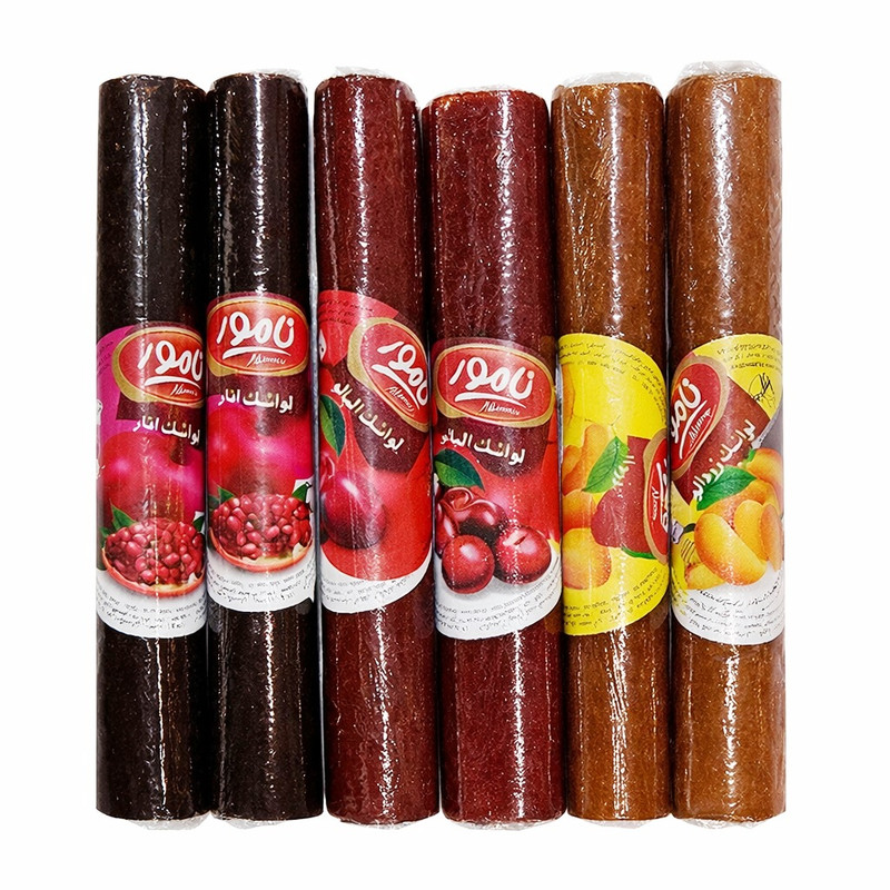 لواشک لوله ای مخلوط میوه نامور - 88 گرم بسته 6 عددی