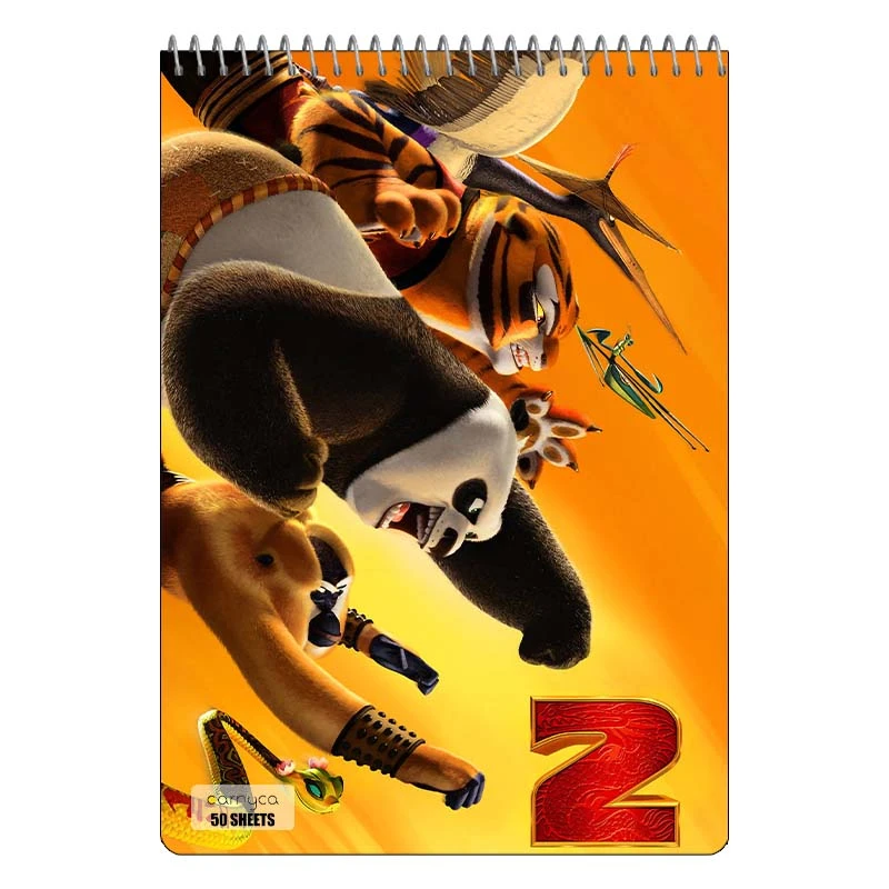 دفتر نقاشی 50 برگ سیمی کارنیکا طرح پاندای کونگ فوکار Kung Fu Panda کد 88554
