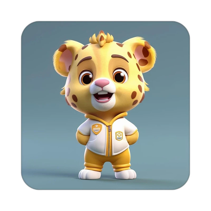 زیر لیوانی کاکتی طرح شیر مدل mp23839