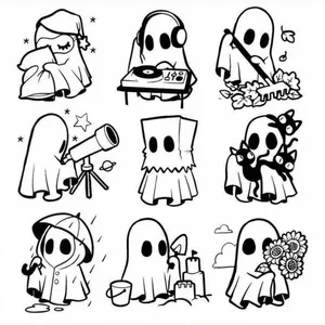 استیکر طرح روح کد 5 مجموعه 9 عددی 