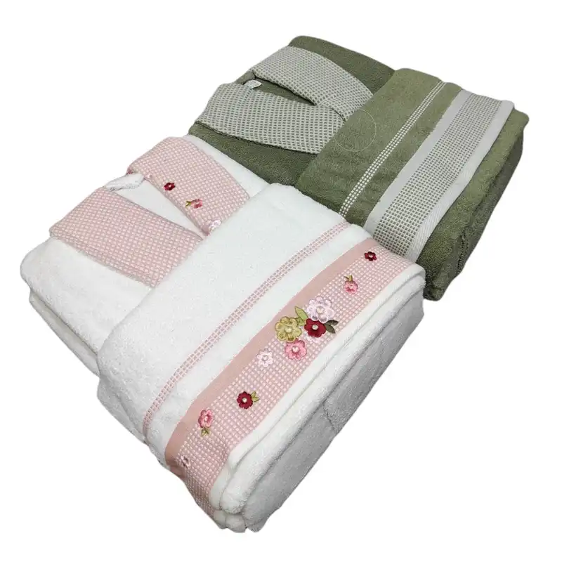 ست حوله پالتویی 6 پارچه ازدیلک مدل Rosebud