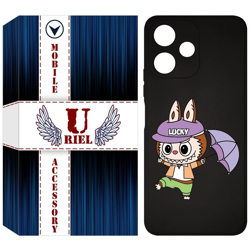 کاور یوریل قاب مدل KSH کد 125 طرح عروسک لبوبو مناسب برای گوشی موبایل شیائومی Redmi 12 5G / Note 12R / Poco M6 Pro 5G