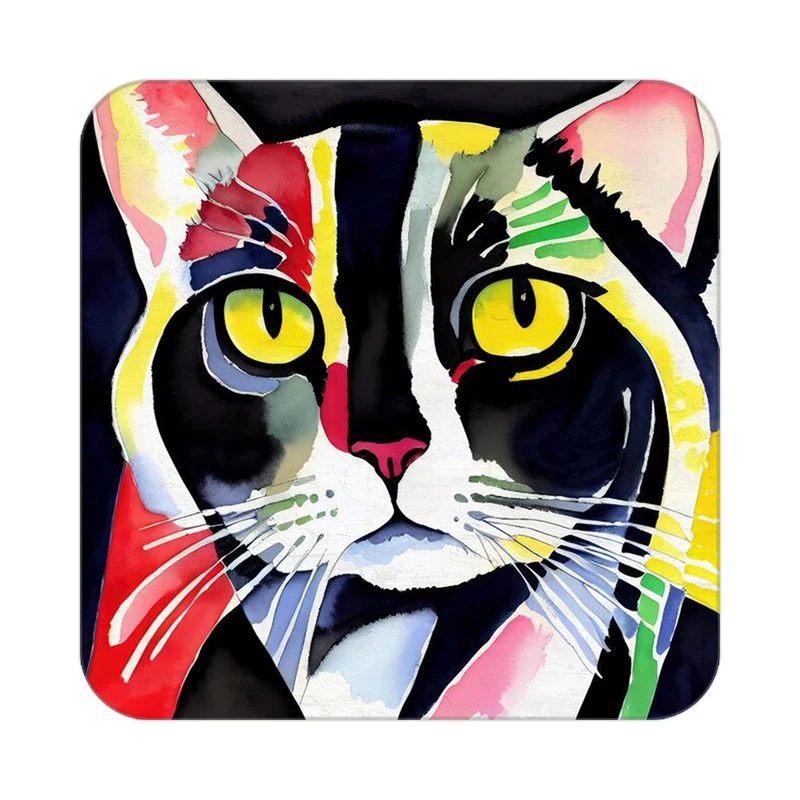 زیر لیوانی کاکتی طرح حیوانات رنگی مدل mp27033