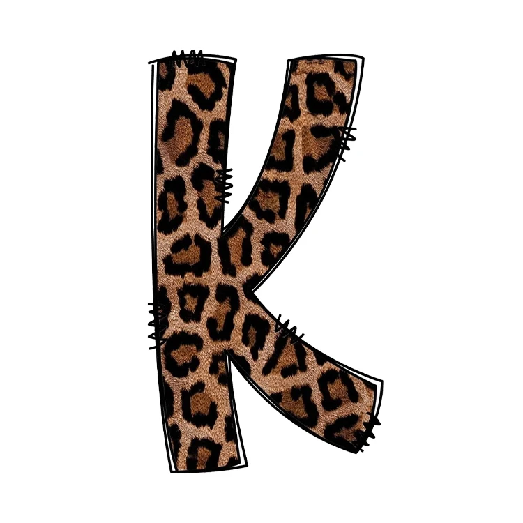 استیکر پارچه و لباس پاد آفرین مدل کارتونی طرح K کد S3709