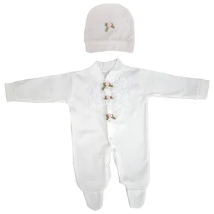 ست سرهمی و کلاه نوزاد مدل شاهین کد 005