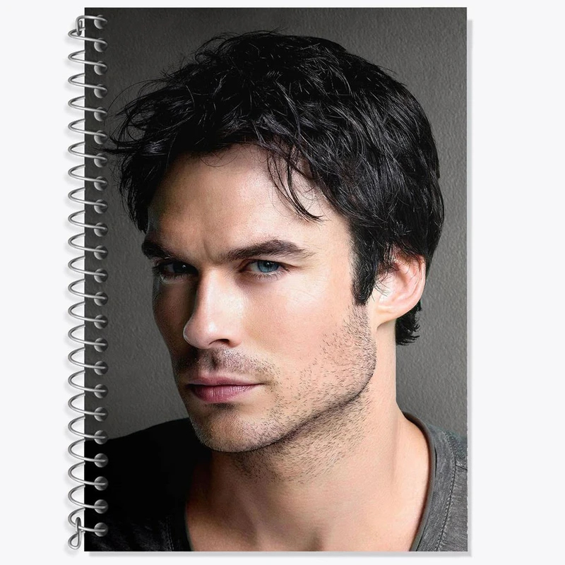 دفتر زبان 50 برگ خندالو مدل سه خط طرح دیمون سالواتوره خاطرات یک خون آشام The Vampire Diaries کد 23669