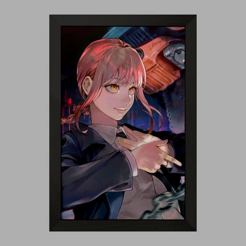 تابلو خندالو مدل ماکیما انیمه مرد اره ای Chainsaw Man  کد 17943