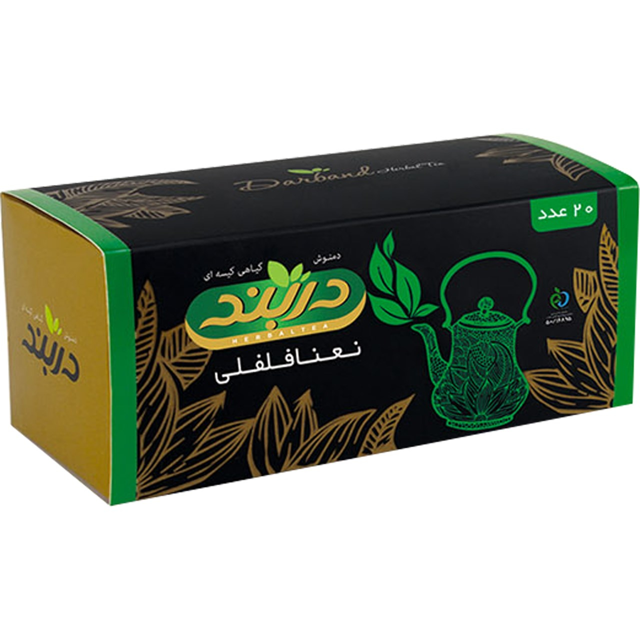 بسته ۴۰ عددی دمنوش گیاهی نعنا فلفلی دربند مدل Peppermint 