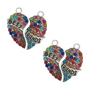 آویز گردنبند زنانه مدل  Best Friends دو تکه کد 21 مجموعه 2 عددی