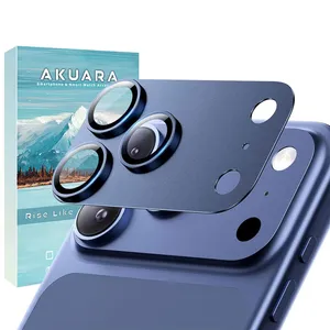 محافظ لنز دوربین فلزی آکوآرا مدل All-Round Protection مناسب برای گوشی موبایل اپل iPhone 17 Pro