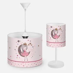 لوستر و آباژور کودک مدل دختر و ماه کد G1036